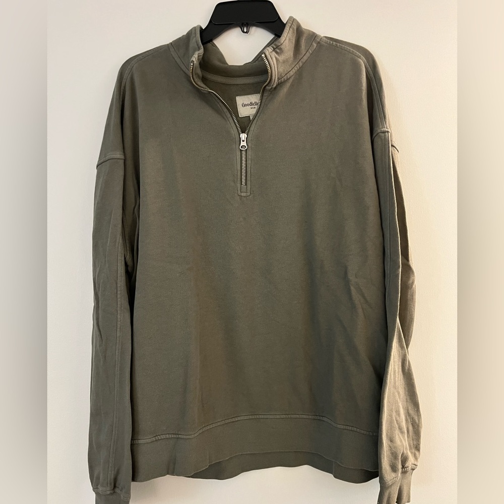 Goodfellow & Co Men's Olive Quarter-Zip Sweater